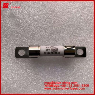 EV315-L 3EB 50A HS 10*38mm Truk Berat Listrik Lampu Bolt Instalasi 500VDC Tubular Fuse Dengan JASO D622 Kesesuaian