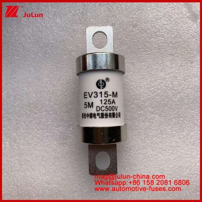 EV315-M 5M 125A HS 500VDC Truk Berat Tubular Kendaraan Listrik Fuse Constant Tembaga Dengan Penggunaan Kategori EV