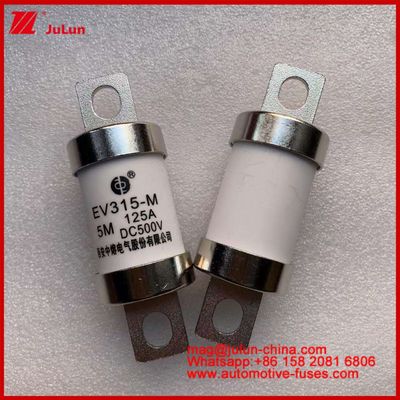 EV315-M 5M 125A HS 500VDC Truk Berat Tubular Kendaraan Listrik Fuse Constant Tembaga Dengan Penggunaan Kategori EV