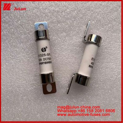 Fuse Tubular EV325-5FL 40A 750VDC Untuk Kendaraan Listrik Dengan 15*51mm Light Bolt Installation And Time Constant 2±0.5ms