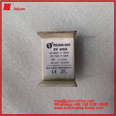 Kategori Penggunaan EV 400A AC800V 100KA DC750V 50KA Tabung Keramik Fuse Perlindungan Sirkuit Otomotif Untuk Kendaraan Listrik