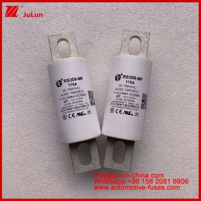 RS309-MF 175A 750VDC UL Fuse Keramik Tubular AR 750VDC/700AC IEC 20KA GB 5-800A untuk Kendaraan Listrik dan Sistem Tenaga