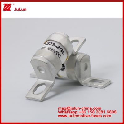 EV323-2GL 50A DC250VDC Fuse Keramik Tubular Strom Bolted Struktur Tahan Getaran Mechanical Shock EV atau HEV Ukuran Kompak Kendaraan Listrik Berkualitas Tinggi