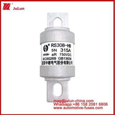 Bolted M6 5N 315A AR 750VDC-1 Kendaraan listrik Fuse Traction Caremic Tubular Power Conversion Energy Storage Onboard Charger