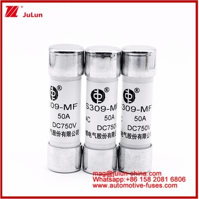 Otomotif Bolt Stud-mount Caremic Round Tube FUSE RS309-MF 50A DC750V DC Untuk EV / HEV