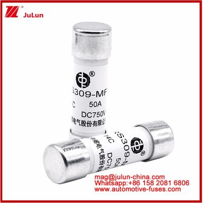 Otomotif Bolt Stud-mount Caremic Round Tube FUSE RS309-MF 50A DC750V DC Untuk EV / HEV