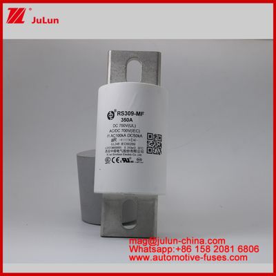 RS309-MF 350A Otomotif Bolt Stud-mount Keramik Tubular FUSE DC700AV DC Khusus dirancang untuk EV / HEV Perlindungan