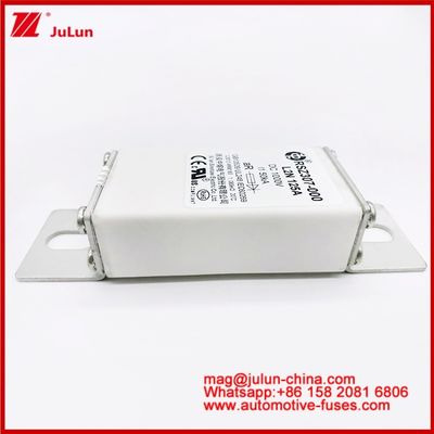 125A DC1000V 50KA AR Caremic Tubular RSZ307-000 L2N Fuse Untuk Perlindungan EV/HEV Dalam Desain Bolt Stud-mount Automobile