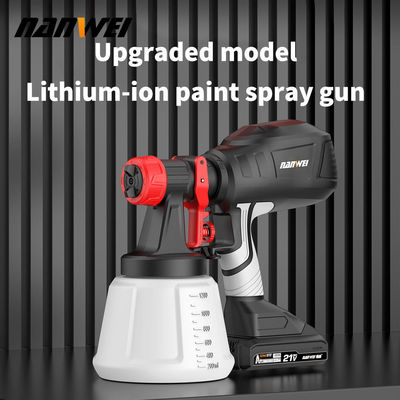 Popular High Spray Air Spray 700ml Pressure Paint Gun Cordless Portable Electric 1.5mm 1.0mm Diy Grade Battery Powered Renovate Rebuild House Garden