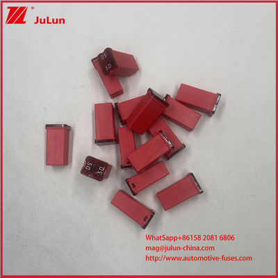 Profil Rendah Medium Slow Blow J Case Automotive Blade Fuses Rated Current 20A 25A 30A 40A 50A 60A Kendaraan Kompatibilitas 0895050.U AUTO 50A 58VDC