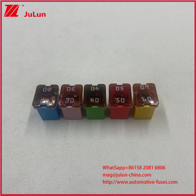 Lapisan Tinning awet Ukuran kecil persegi Mini Auto Fuse Untuk Mobil 20A 25A 30A 40A 50A 60A persegi Mini Auto Fuse SUV Truk Kendaraan Offroad Bus