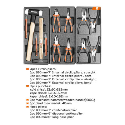 Alat serbaguna Peralatan Set alat dada Hardware 163pcs Alat