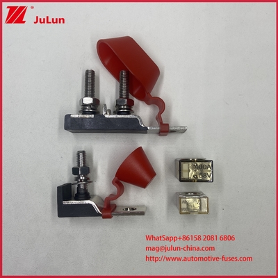 MRBF Terminal Fuse Blocks dengan Fuse Dual Studs Compact Marine Rated Battery Fuse 30A-300A 58V