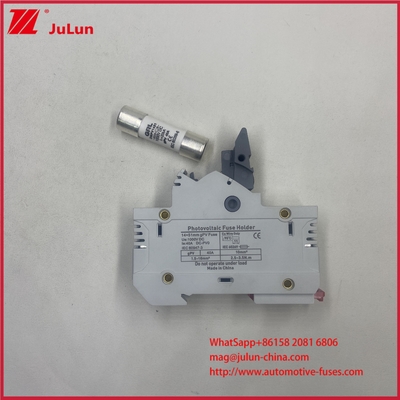 14*51mm gPV 1000VDC 50A FUSE Fuse Fotovoltaic Fuse Holder tahan lama Pemutus untuk aplikasi dan panel surya