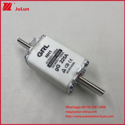 NH000 NT000 300A 225A 500V 120kA Sekering Kapasitas Pemutusan Tinggi Tautan Sekering dengan Bilah Kontaktor Pisau GG-gL