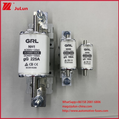 NT000 FUSE AR High Breaking 500V/690V Nomor Keramik Porcelain Melt Link Fuse 80A Low Voltage Copper Connection NH000 Fuses
