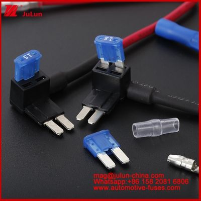 12V MINI SMALL MEDIUM Size Car Fuse Holder Add-A Circuit TAP Adapter Micro2/M2 Car Add A Circuit Fuse Tap Adapter 16AWG 17-18cm Fuse Taps Holder Fuse Components For Automotive