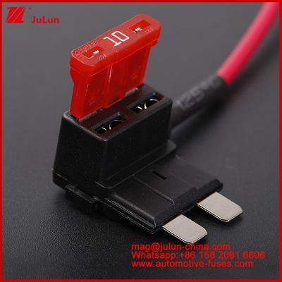 Plated Brass Automotive 12V Micro2 Mini Auto Fuse Holder Add-A-Circuit TAP Adapter Small Standard ATM APM Blade Car Fuse 10A Blade Car Fuse Dc Car Mini Fuse Tap Automobile Fuse Holder