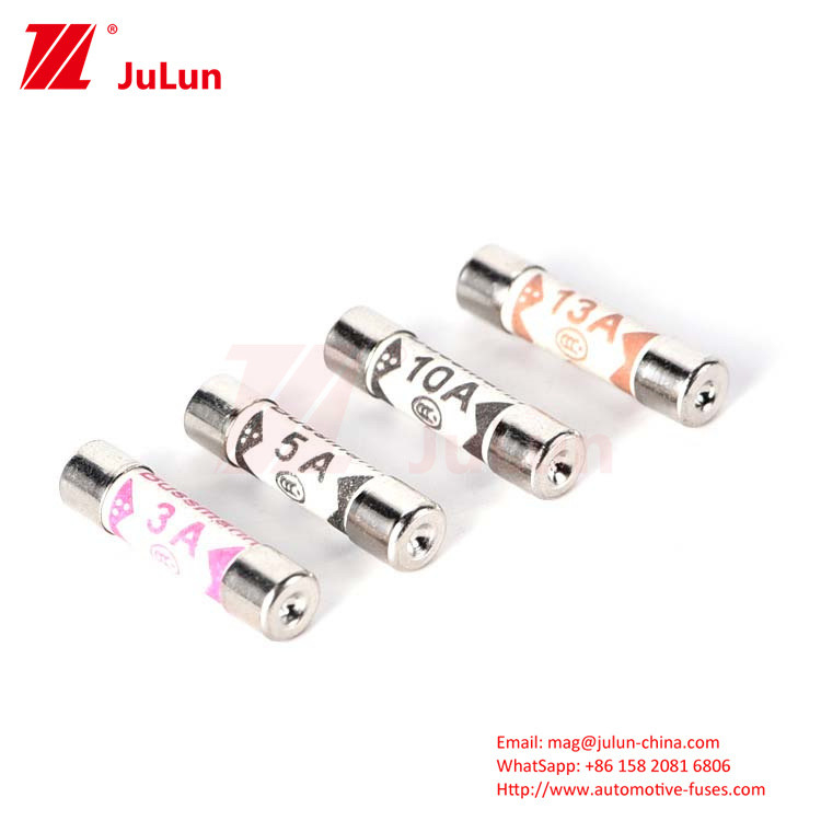 BUSSMANN BS1362 UK Keramik Fuse Otomotif 6*25mm 3A 5A 7A 10A 13A 20A Peraturan Keamanan