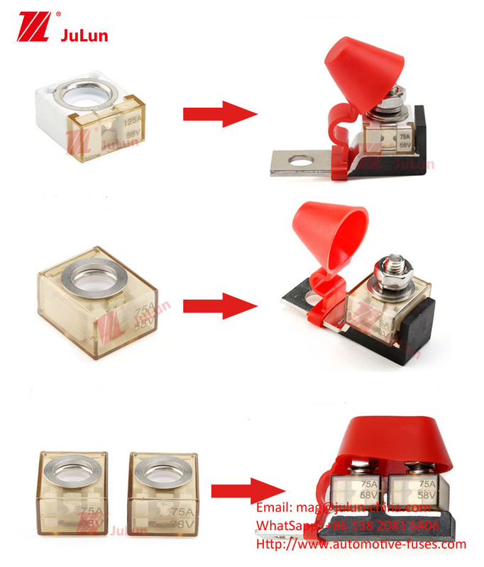 Pabrik Baterai Custom Square Keramik Fuse Holder New Energy Vehicle Fuse Baterai Outdoor Power Supply Isolasi Kursi