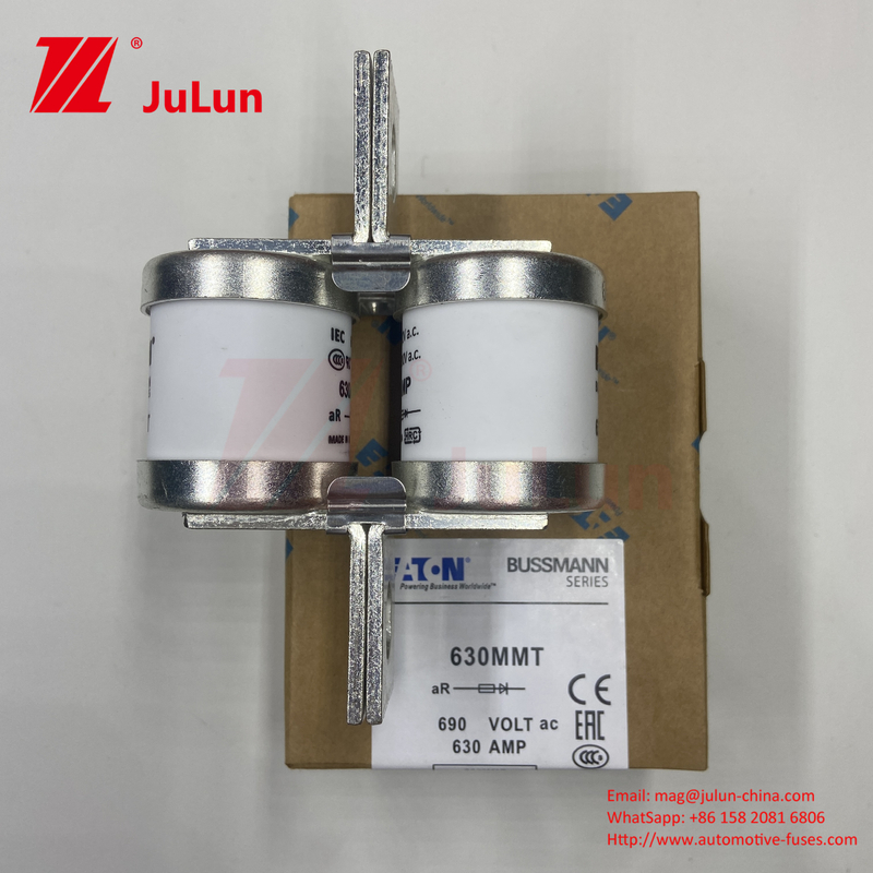 Fuse Keramik Mobil 690V Dengan Pemasangan Plat Twin Bolt 630A 630MMT