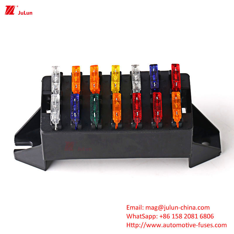 Dimensi eksternal Standar UL EU 30A-500A Bolt Fuse Holder Fuse Box Perlindungan Sirkuit Otomotif Nylon Fuse Holder