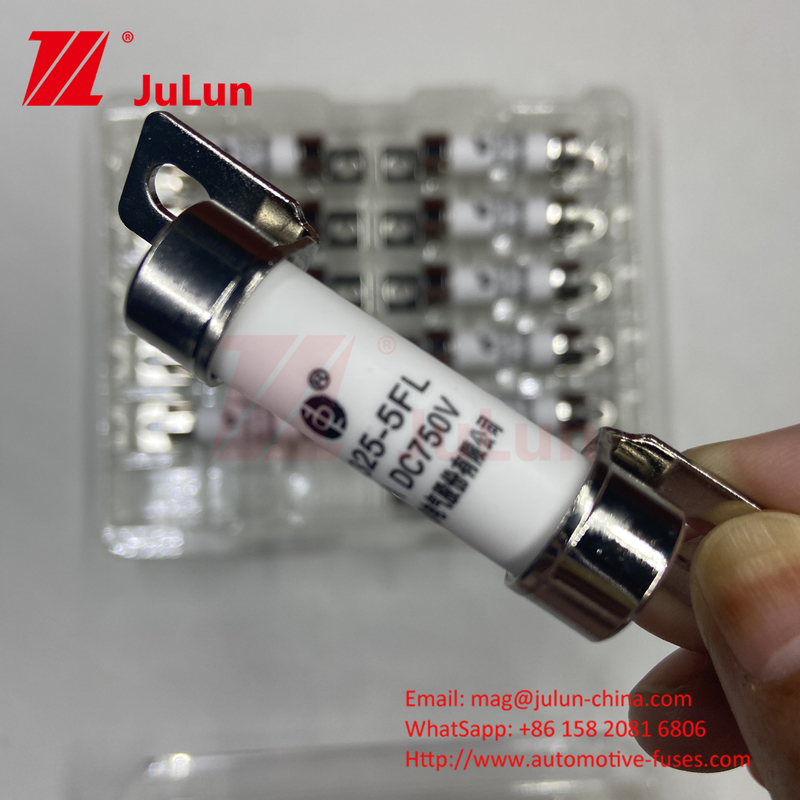 EV325 5FLL DC750V 10A 15A 20A Dengan Ex10A-100A EV pengisian sekering dengan pipa keramik dan luar