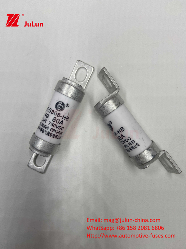 Fuse EV Keramik 750VDC Untuk Pengisian Aman Aplikasi Mobil 63A25A 15A 30A 750VDC RS308 FUSE