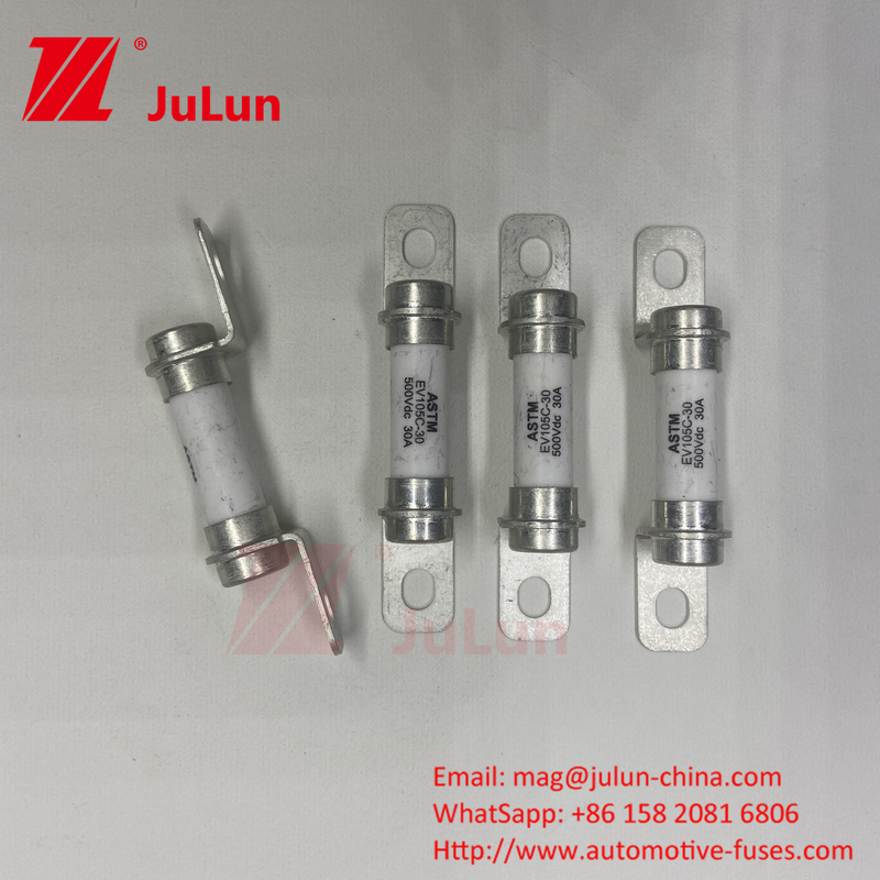 Kemampuan pemutusan DC yang sangat baik untuk kendaraan hibrida dan sistem penyimpanan energi baterai Fuse 15A 20A 30A
