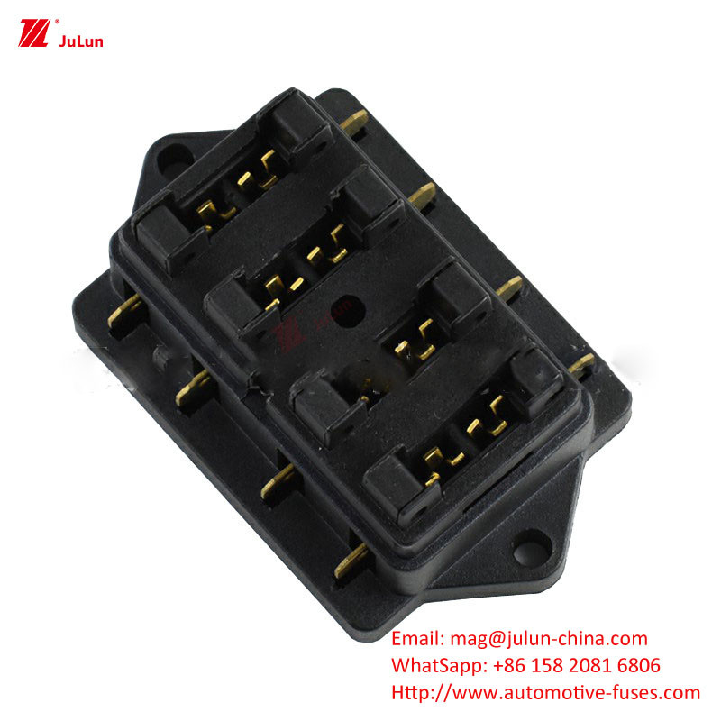 Eu UL Single/Bipolar 30A-500A Nylon Housing Fuse Holder Perlindungan Sirkuit Elektronik Otomotif