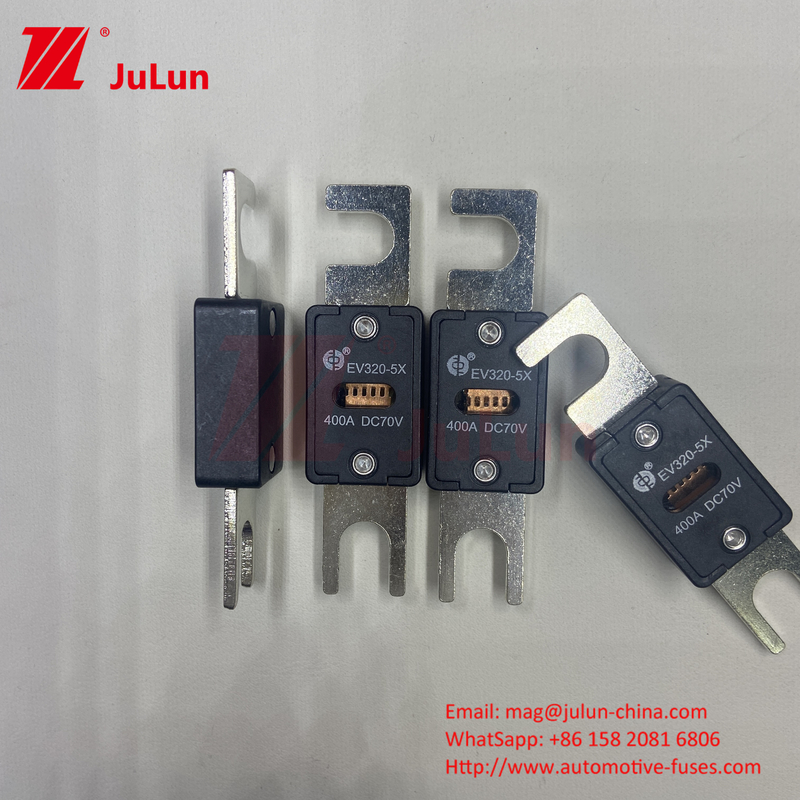 EV320-5X-350A-N 70VDC 6kA Sekring Keramik Tembaga Kendaraan Listrik untuk Keamanan Sistem Traksi EV