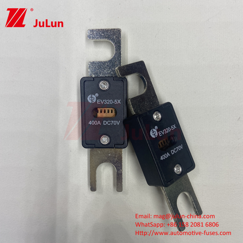 EV320-5X-450A-N 70VDC M6 M8 Fuse EV Portable Memenuhi Standar ISO8820-5 untuk Powertrain Otomotif dan Sistem Listrik