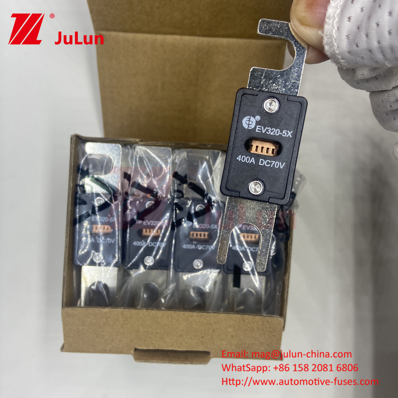 EV320-5C-100A-N 70VDC Sekrup di M6 M8 Mounting Type Car Blade Fuses 80-500 Ampere Mempertahankan Stabilitas