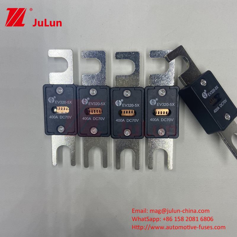EV320-5C-400A-N 70VDC Black Copper Auto Blade Fuses untuk Overload dan Perlindungan Sirkuit Singkat