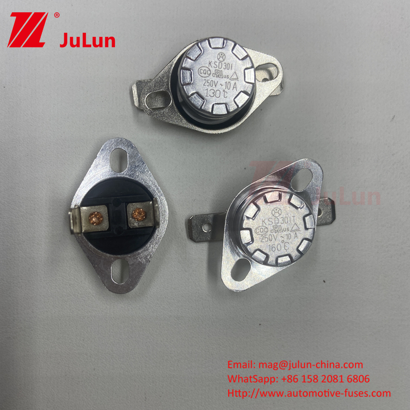 KSD301 / KSD302 Thermostat biasanya ditutup Jump Switch Pemanas angin Bimetal Snap Action Thermostat KSD301 Bimetal Therma