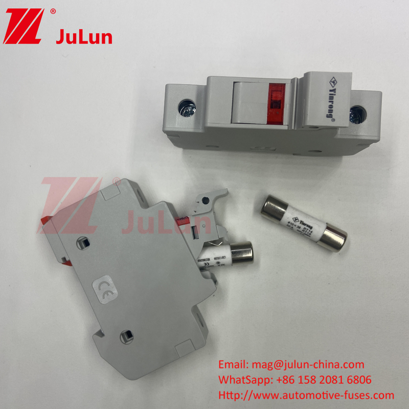 10x38mm 32A Silver Element Solar Fuse Untuk Photovoltaic RT18-32X 10*38mm Cylindrical Fuse Holder Dengan 32A 690V Low