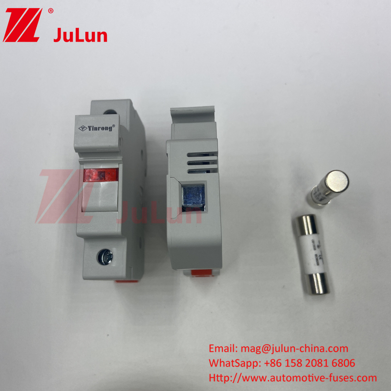 IEC60269.6 Standar 1000VDC High Voltage Solar Fuse Marine Solar Fuse Holder dengan Fuse