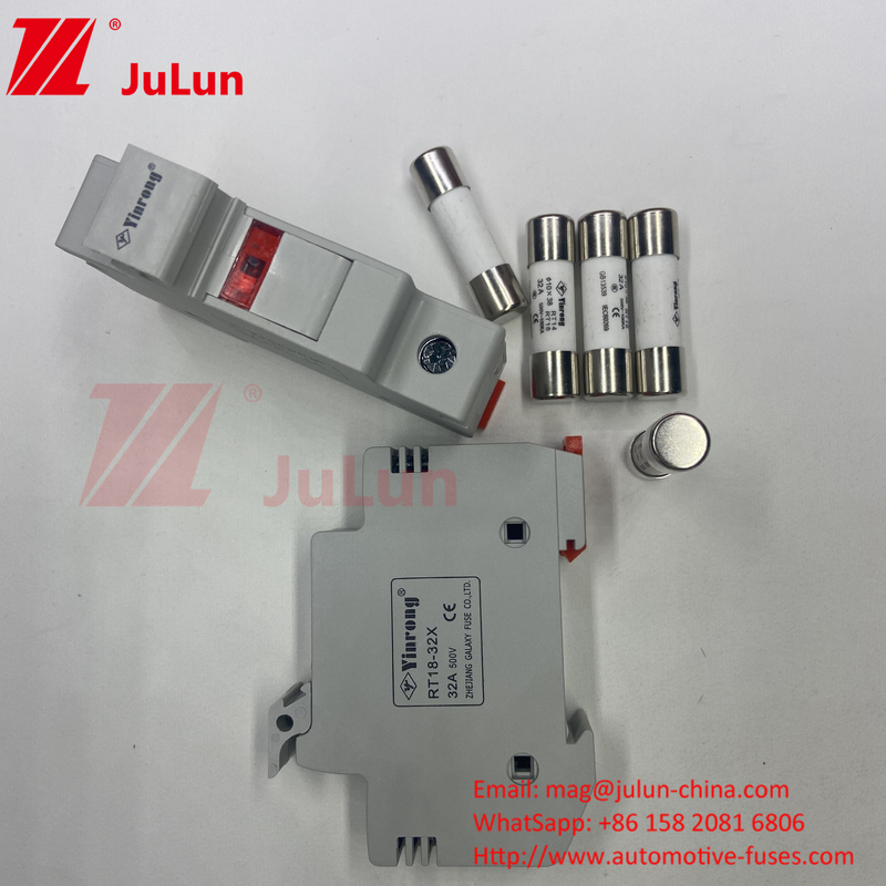 1000VDC 30kA Keramik Solar PV Fuse 10*38 DC Solar Energy PV Solar Fuse Base Dan 1000V Fuse 15A 20A 25A 30A 32A