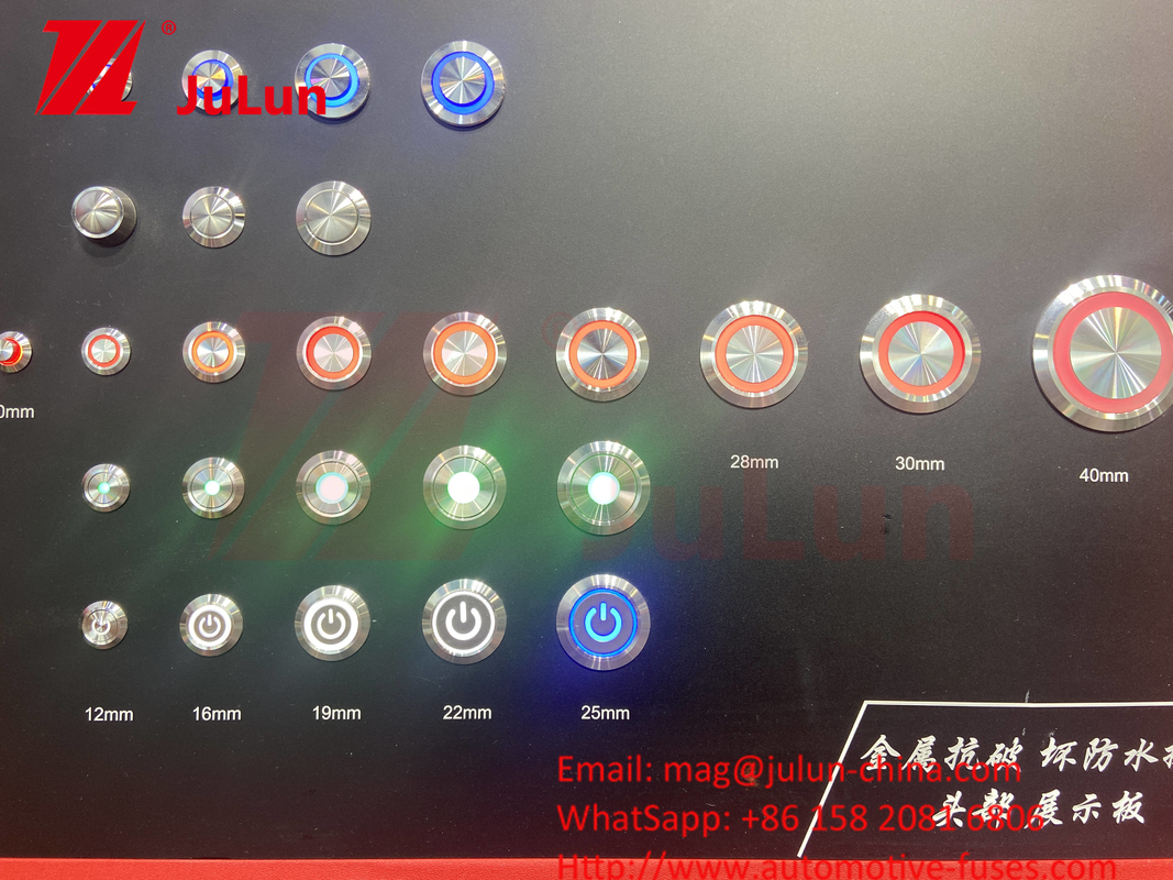 Tekan tombol Switch Button Pusssoir reset PCB Metal Screw Round Button 16MM Baja tahan karat 1NO,1NC 2A