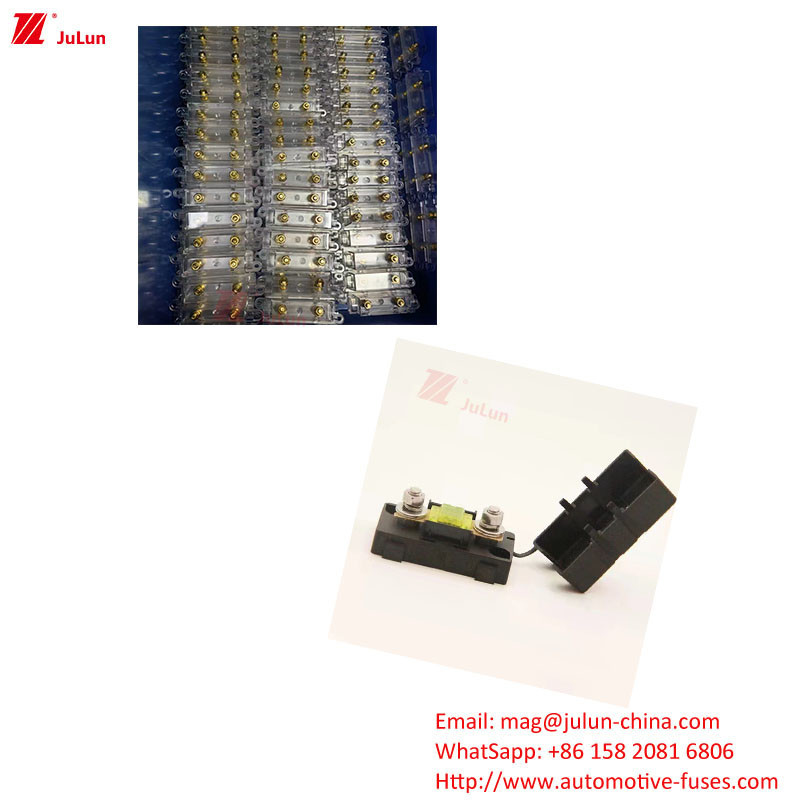 Eu UL Auto Parts ANS/MIDI Pemegang sekring kecil dengan arus tahan 30A-500A untuk perlindungan sirkuit elektronik otomotif