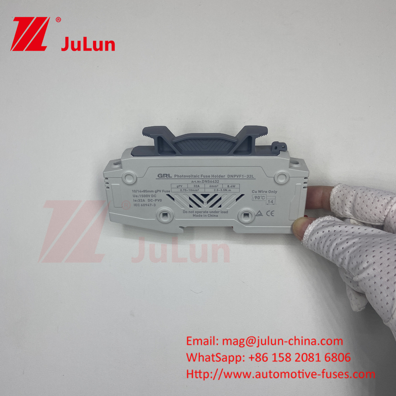 Fuse Pembangkit Listrik Tenaga Surya PV Untuk Perlindungan Sistem Listrik Surya Holder Box Base Fast Blow Keramik 14x