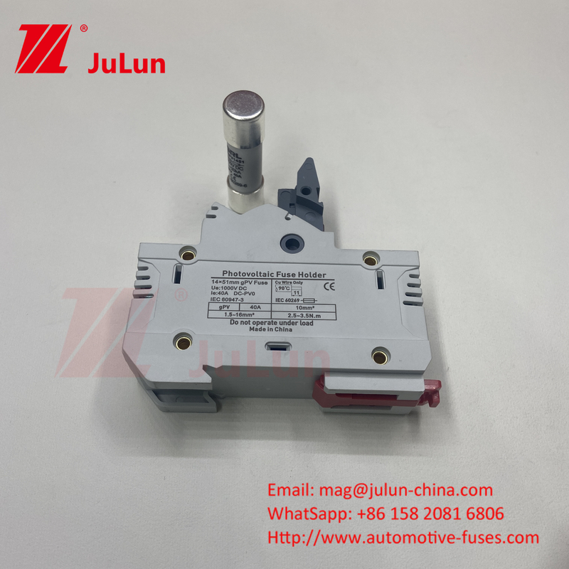 1000VDC Solar PV Din Rail Fuse Fuse 10x38mm RT18-32 Fuse Link AC