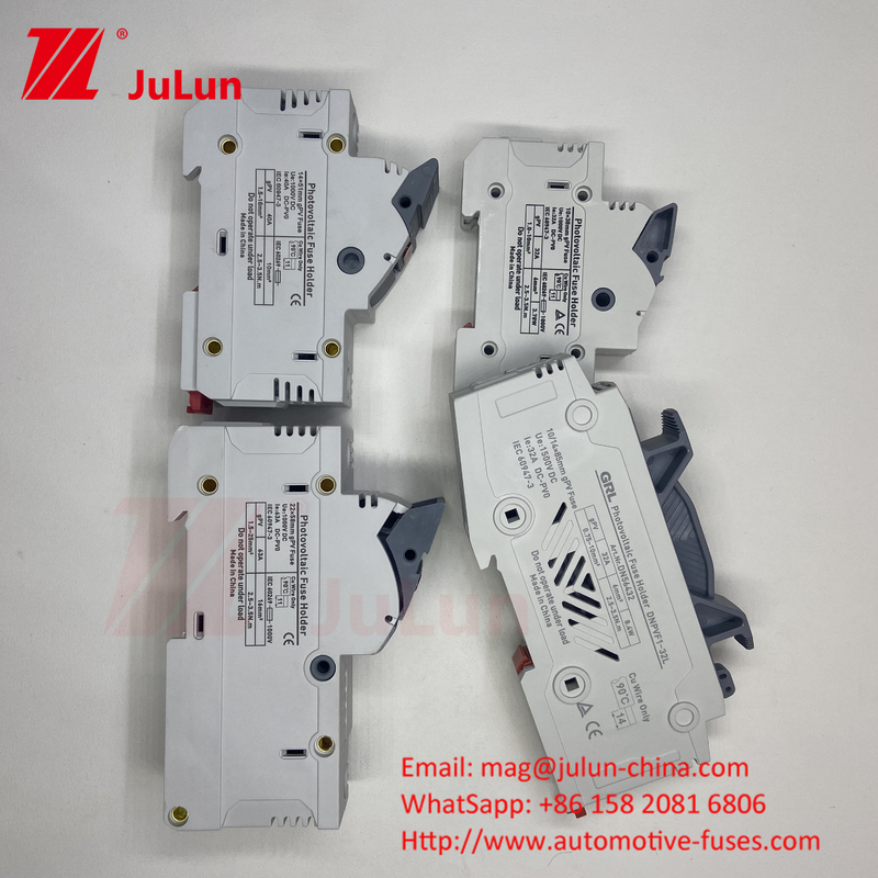 1500VDC Solar PV Fuse untuk Proteksi Modul Fotovoltaic dalam 500VDC Nominal Voltage