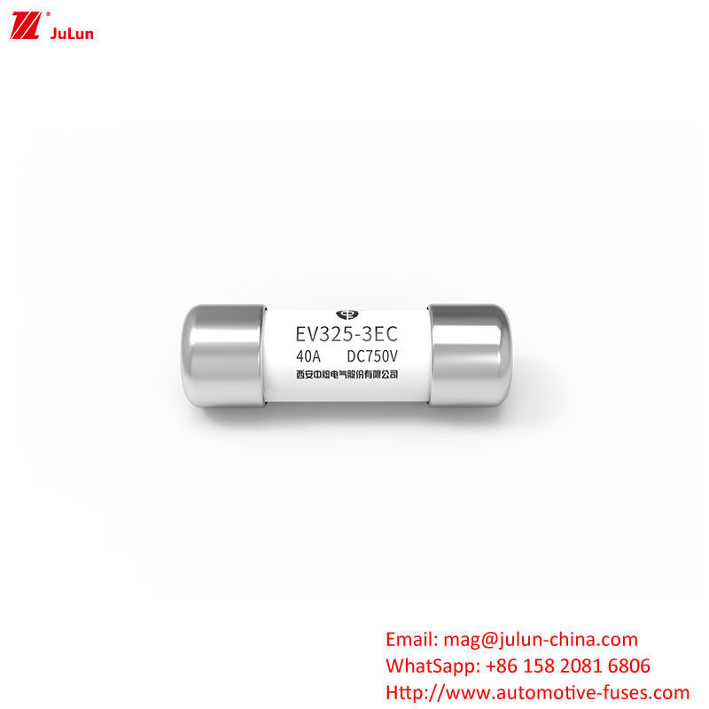EV325-3EC Kotak AC Kendaraan Listrik Fast Blow Fuses 10A-50A Dengan Logo Sinofuse