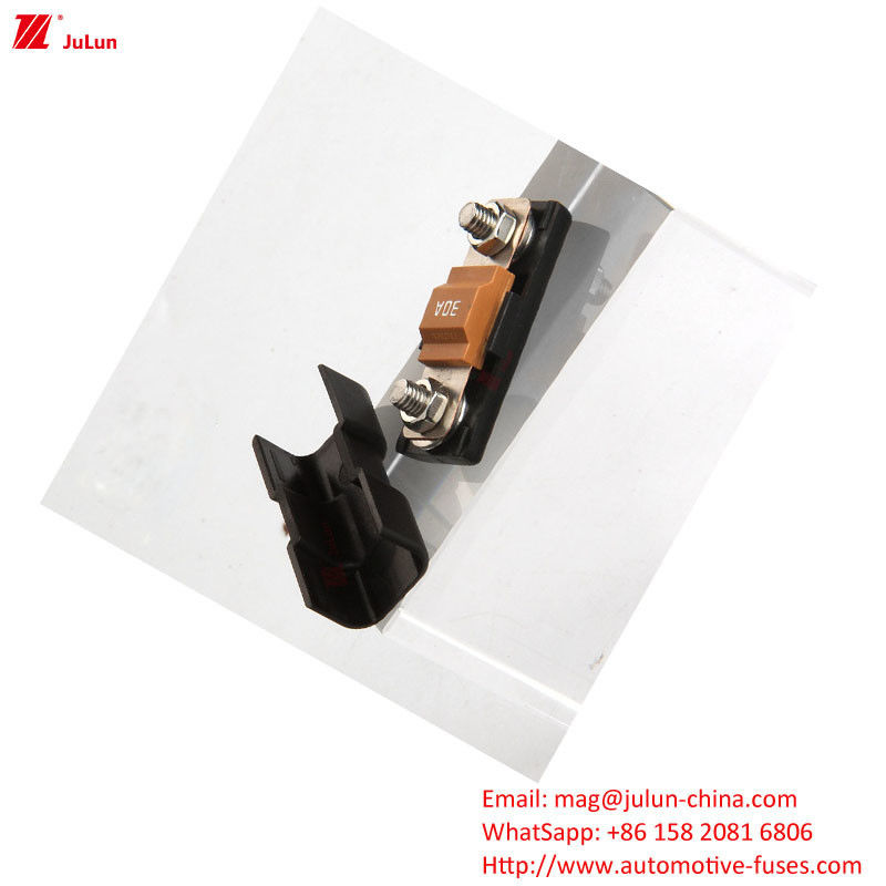 Pemegang sekring otomotif 32V Dengan 30A-500A Bolt/Bolt Rated Ampere 2-Pole Fuse Block