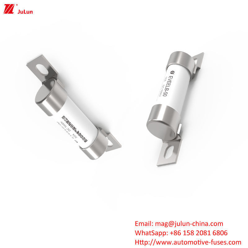 DC1000V 10A-50A EV Fuse Dengan Bolt Screw Terminal Untuk Perlindungan Kendaraan Listrik