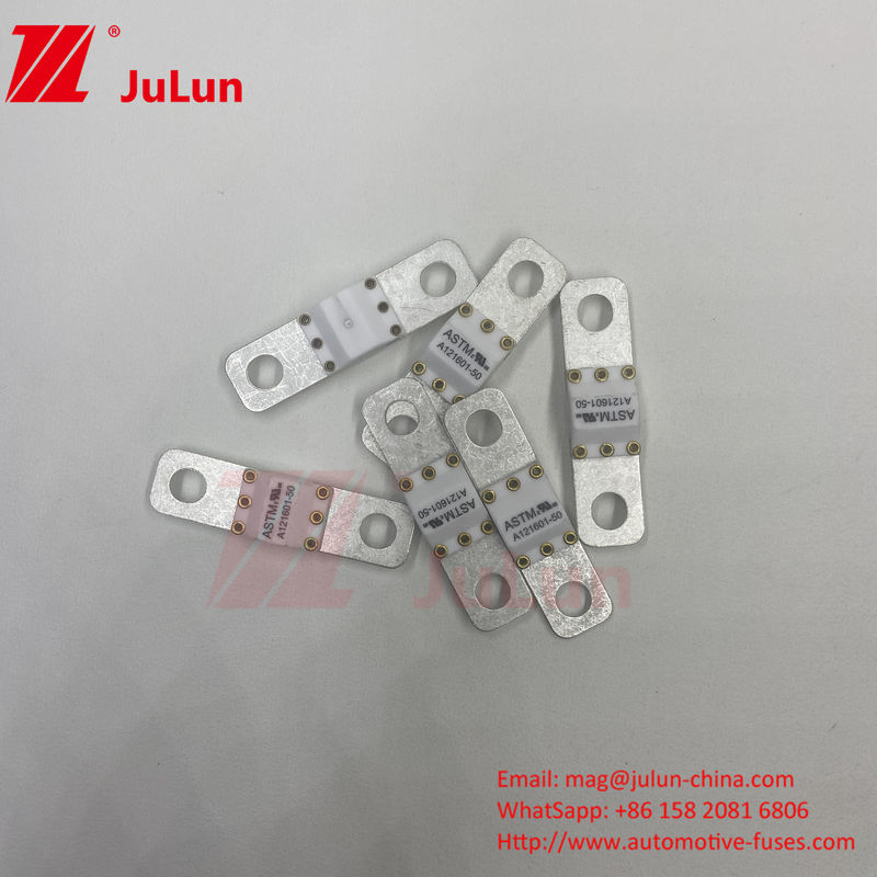 A121601-250A 125VDC Fuse Tipe Terminal ASTM Untuk Kendaraan Listrik Keramik