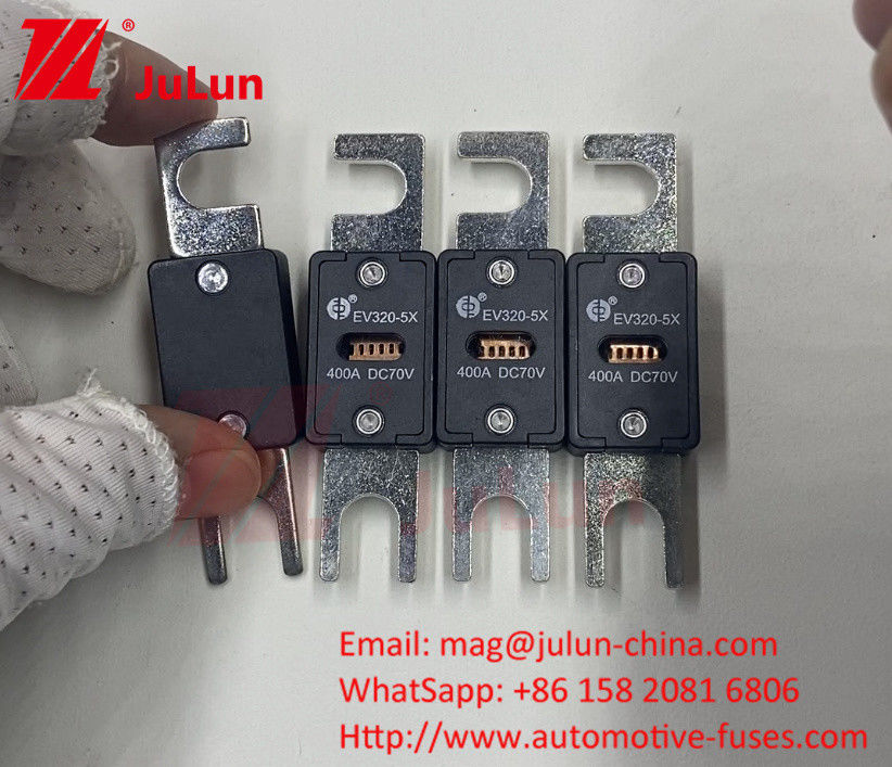 EV320 100A 200A 225A 250A 300A 350A 500A 70VDC Blow 10KA/20KA Fuse Kapasitas Putus Untuk Pengisian Kendaraan Listrik