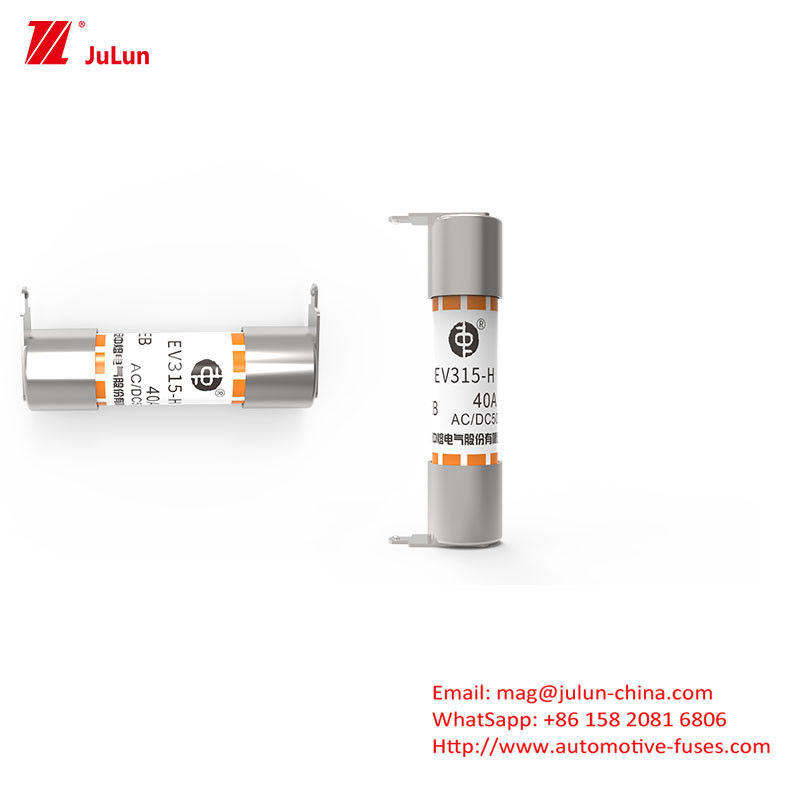 Fuse kendaraan listrik tegangan 38MM AC/DC500V dengan respon untuk stasiun pengisian EV