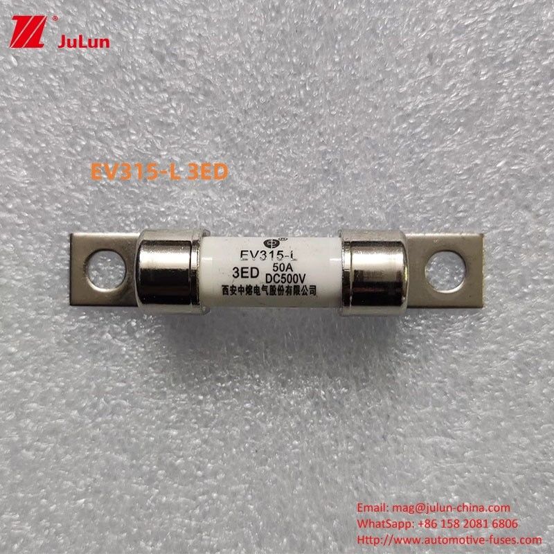 Perlindungan sekring kendaraan listrik EV DC500V untuk kendaraan listrik Model EV315-L 3E 10A-60A